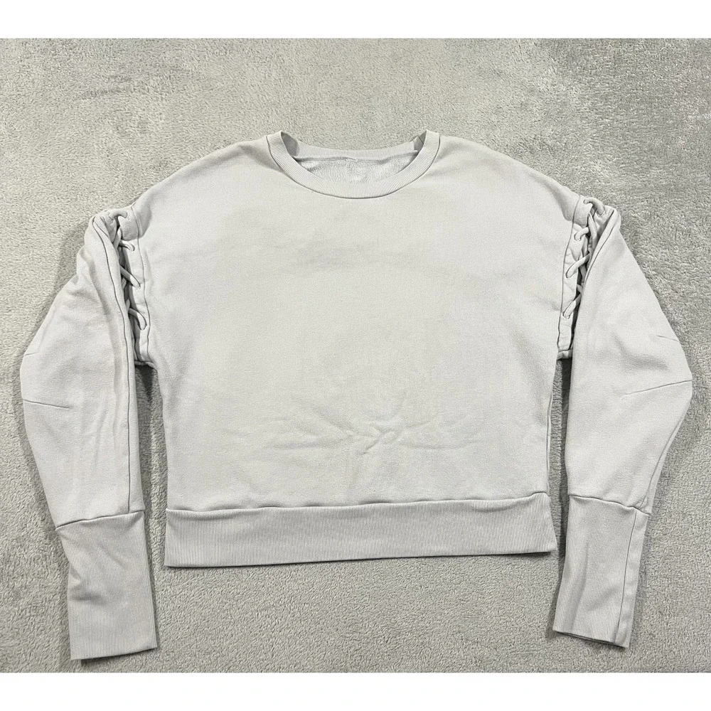 Alo Yoga Sweatshirt Womens Medium Gray Pullover Fleece